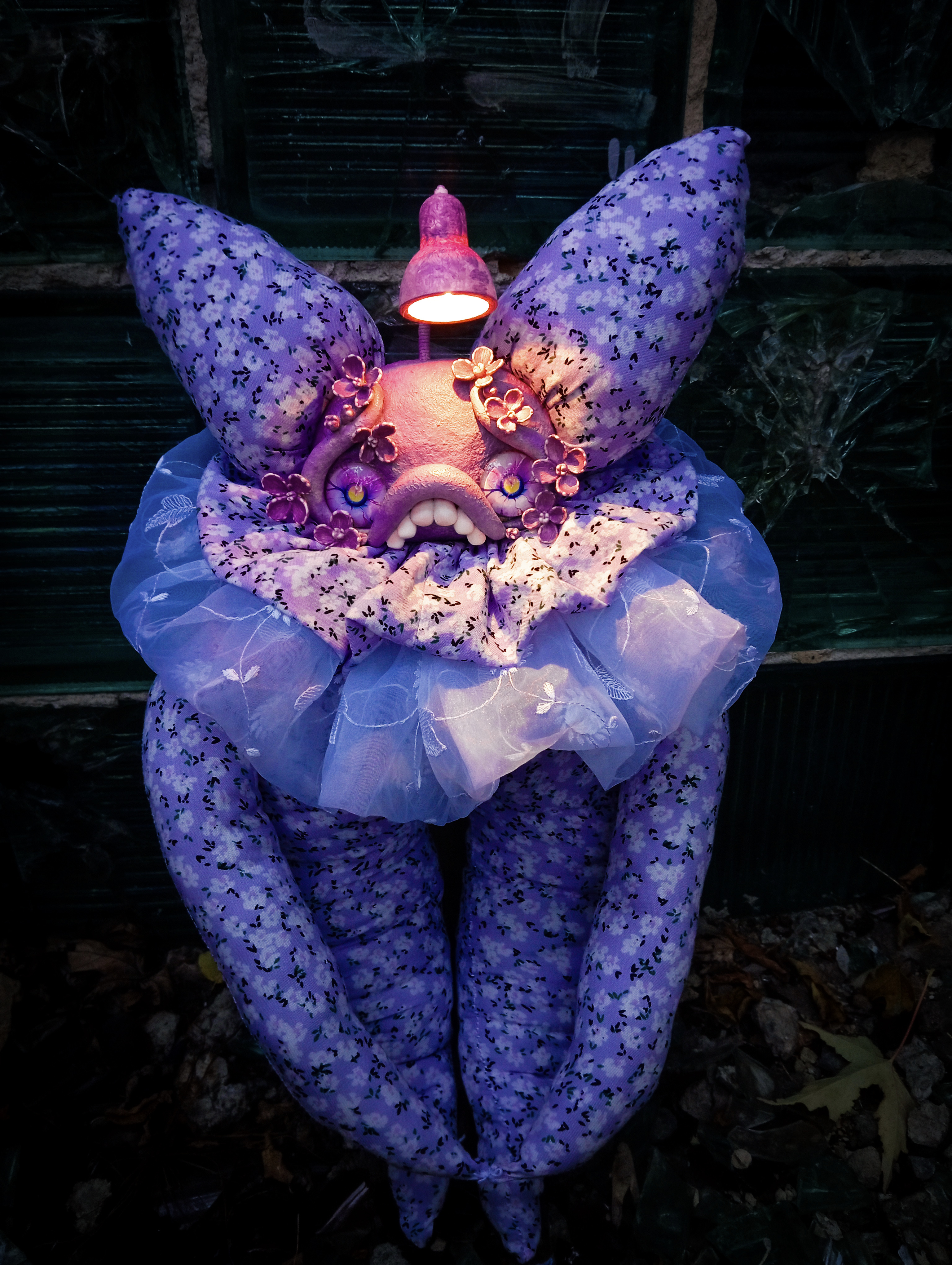 Oddlum art doll Dusklore view 2 — handmade collectible art doll