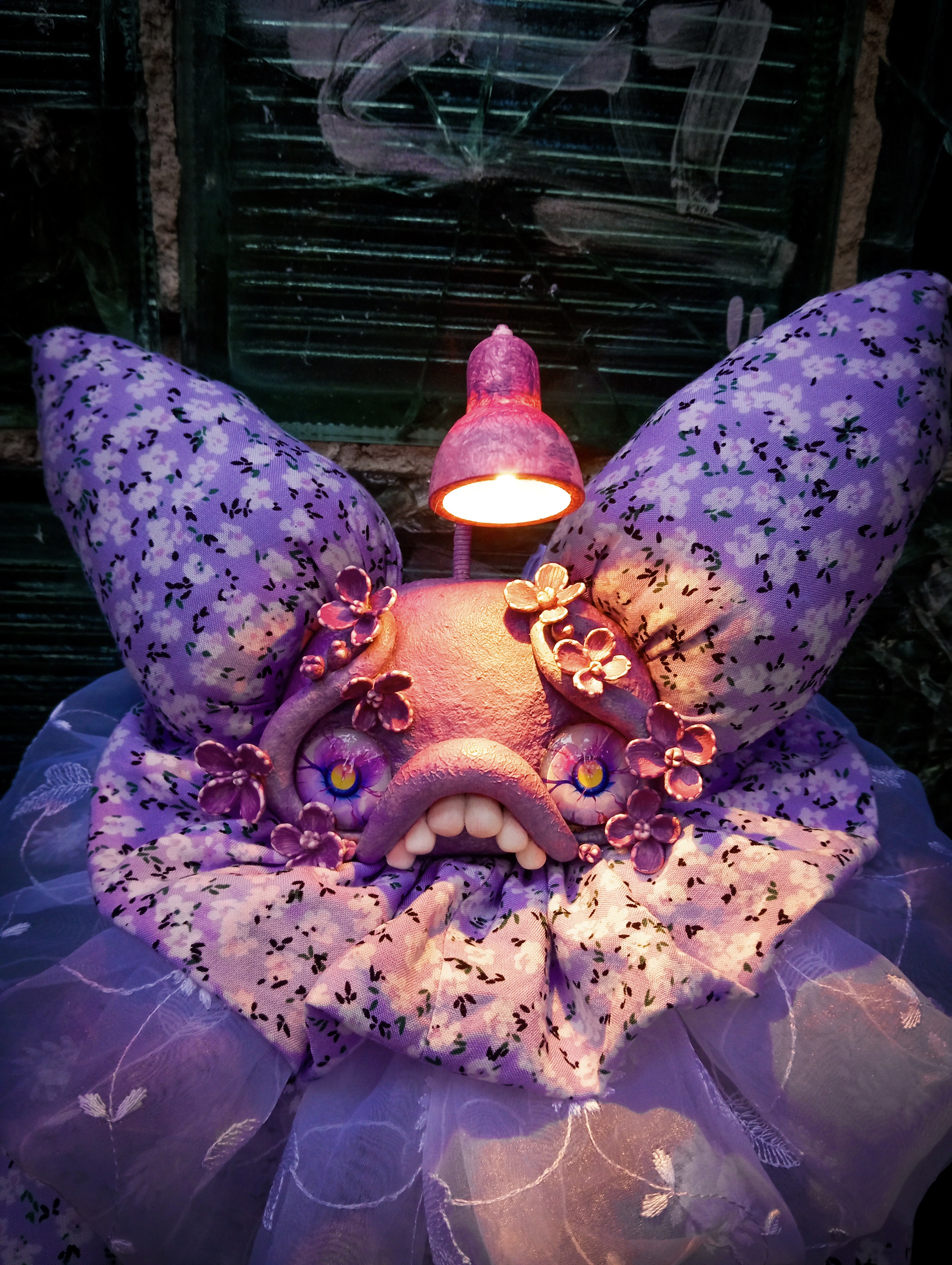 Oddlum art doll Dusklore view 3 — handmade collectible art doll