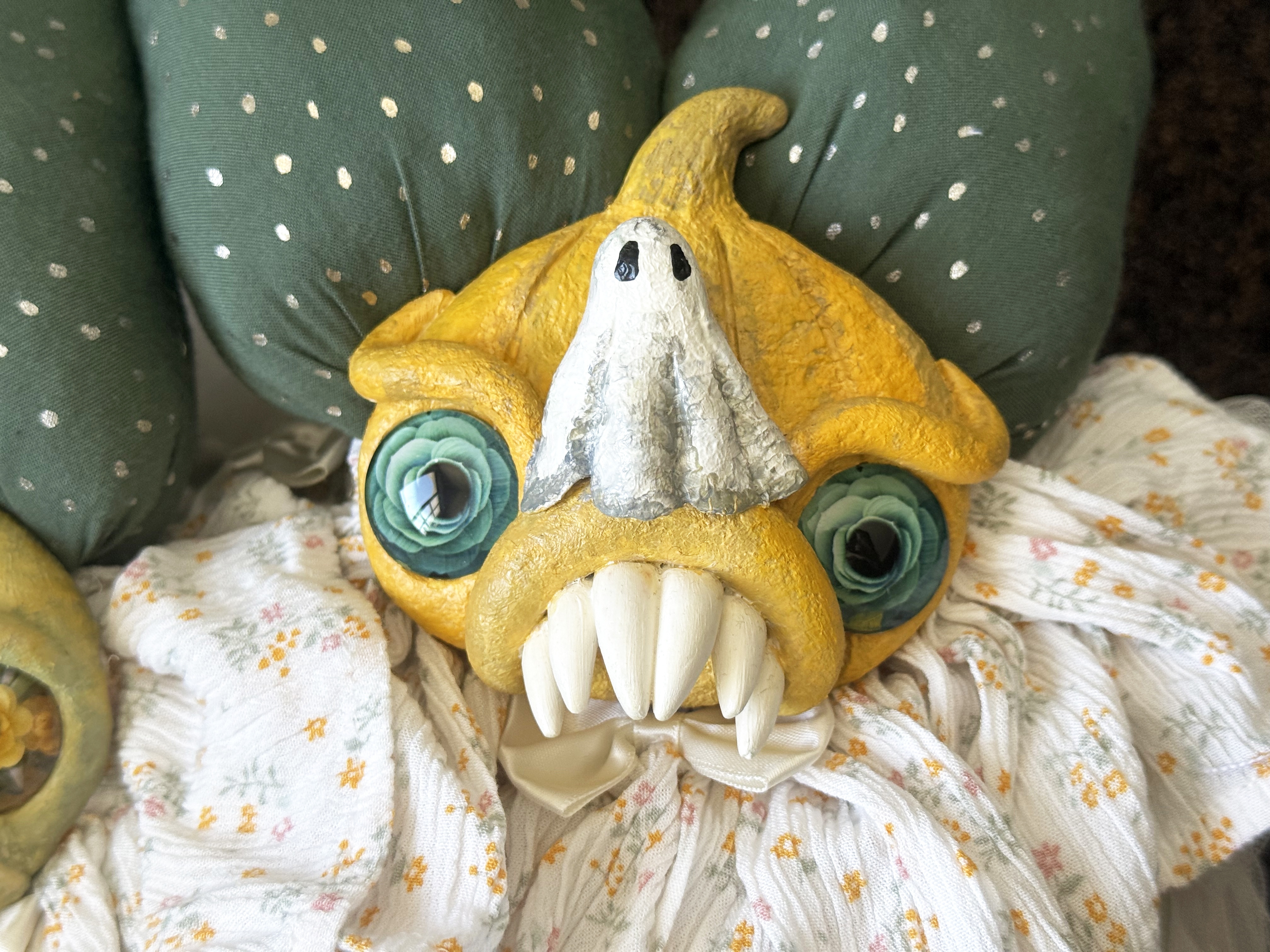 Oddlum art doll The Hollow Twins view 2 — handmade collectible art doll