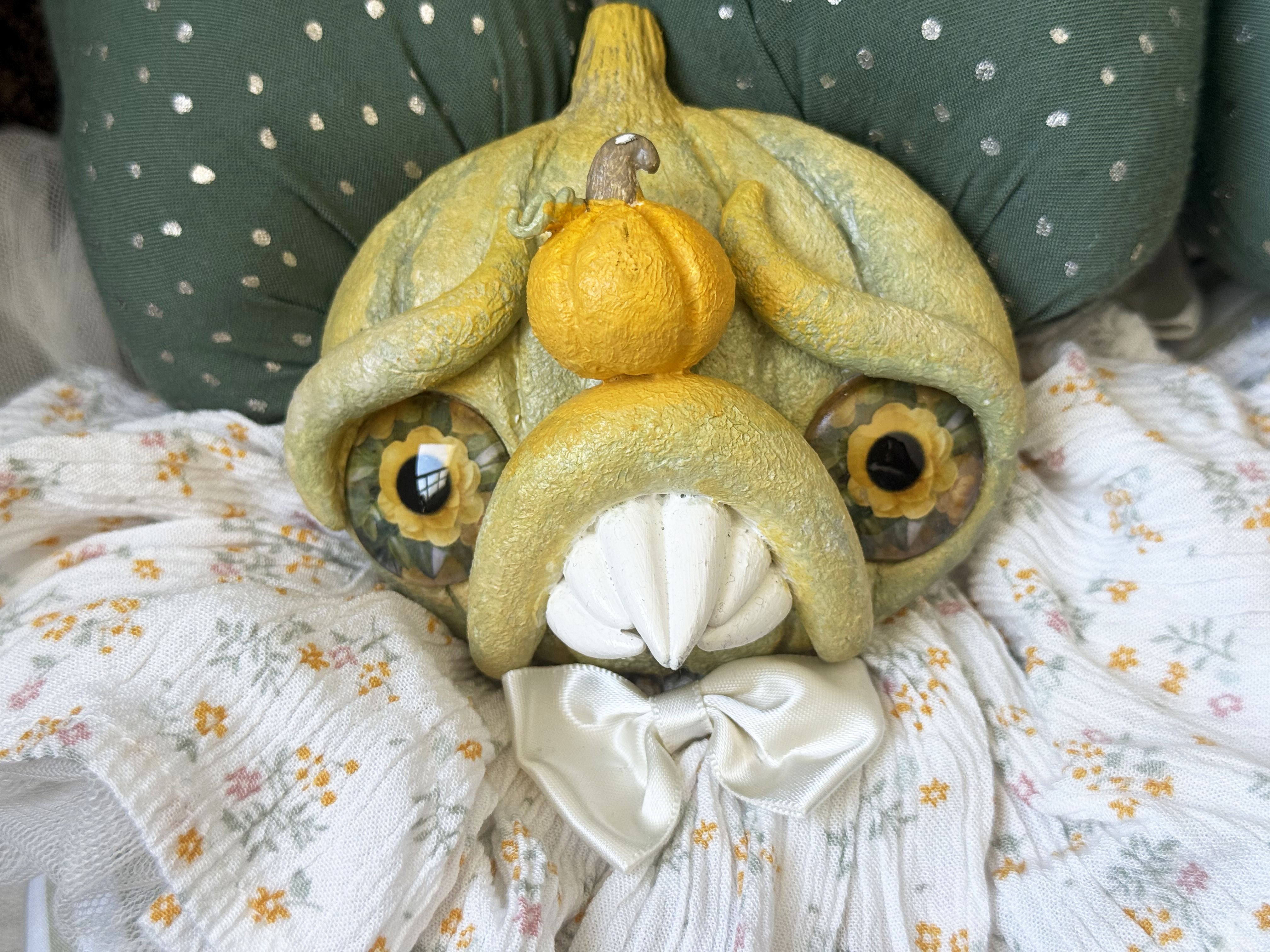 Oddlum art doll The Hollow Twins view 3 — handmade collectible art doll