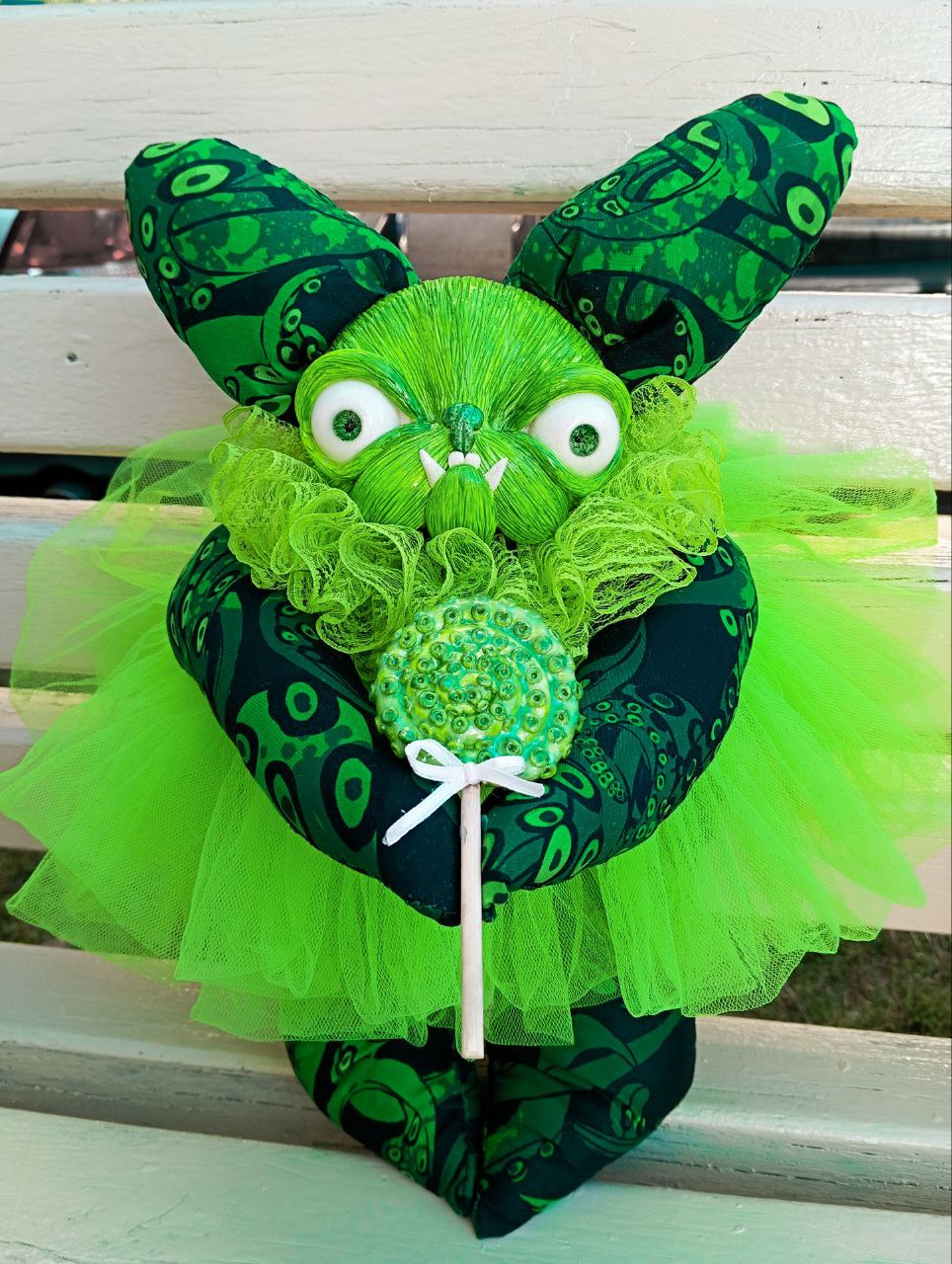 Oddlum art doll Lollieth view 2 — handmade collectible art doll