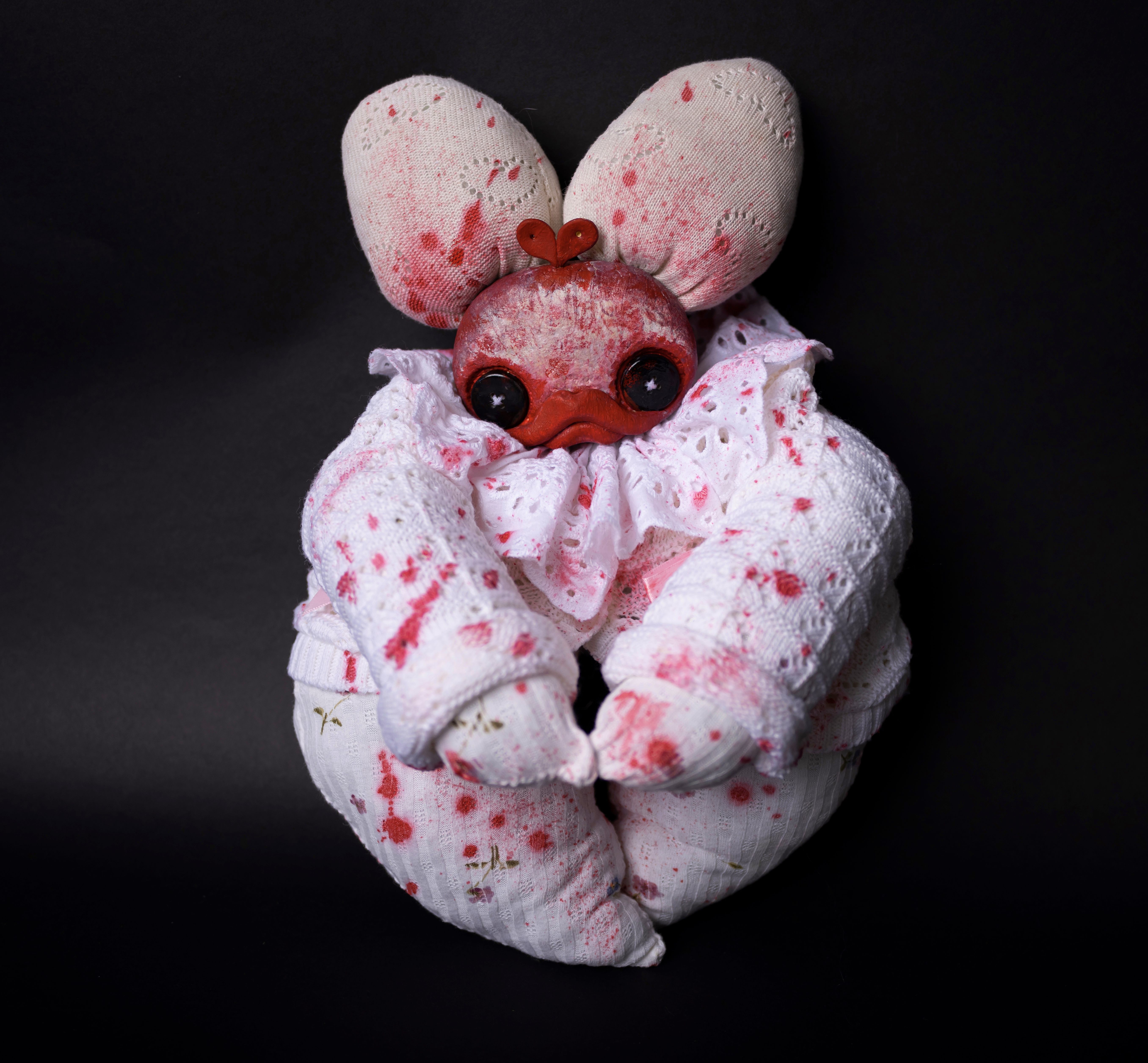 Oddlum art doll Murmur view 2 — handmade collectible art doll