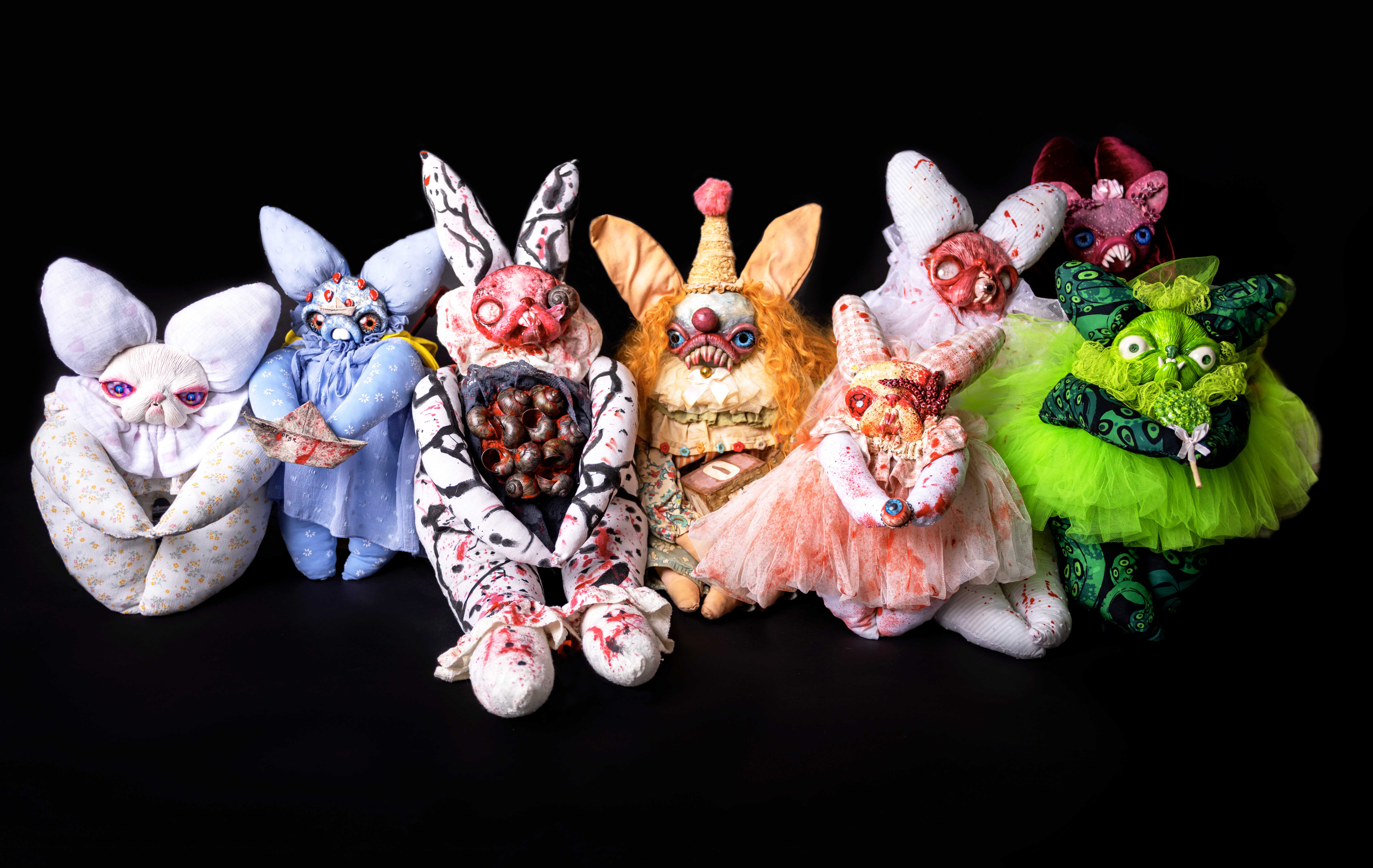 Oddlum handmade art dolls collection — unique gothic art decor and one-of-a-kind collectible dolls