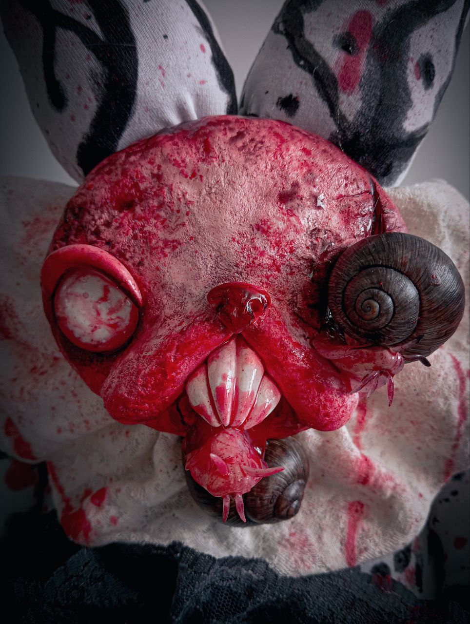 Oddlum art doll Snailblossom view 2 — handmade collectible art doll