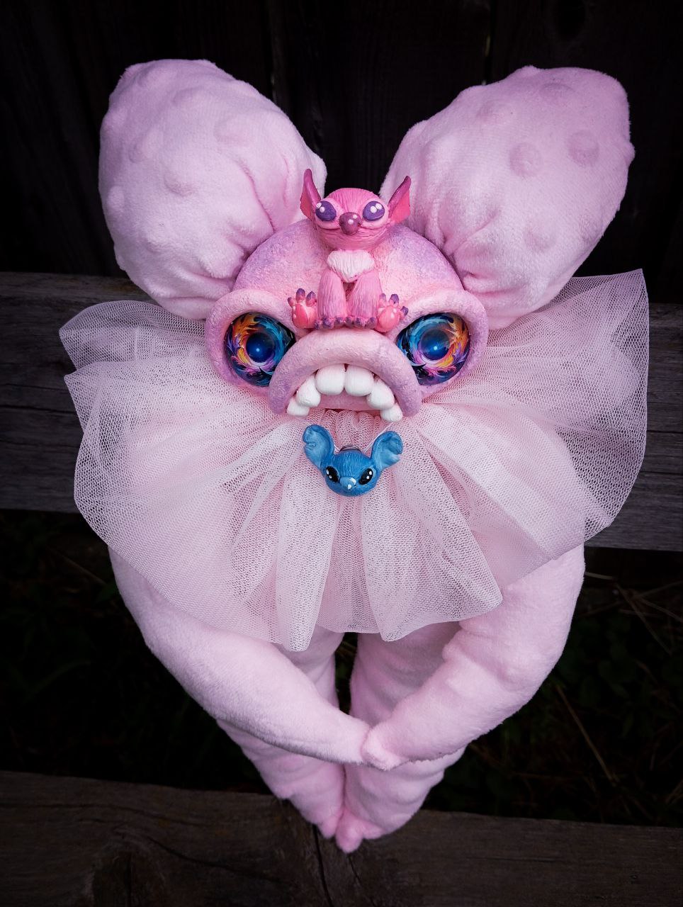 Oddlum art doll Stitchling — one-of-a-kind handmade doll