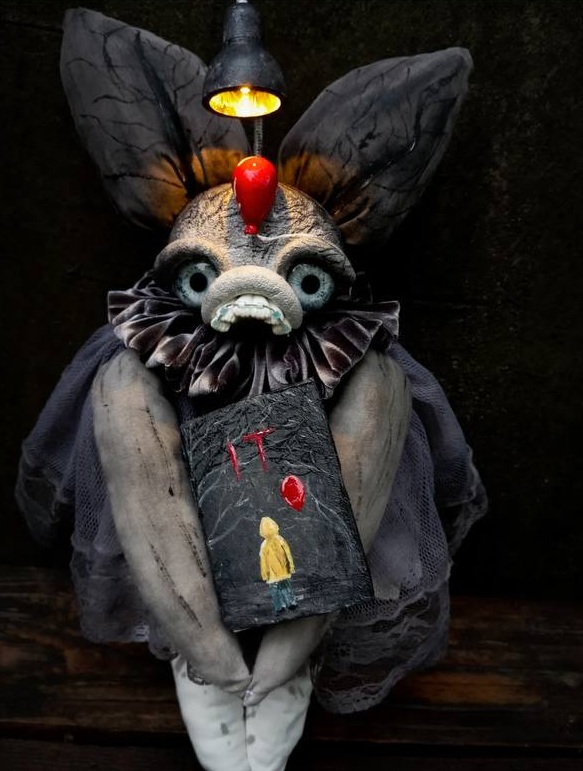 Oddlum art doll The Reader — one-of-a-kind handmade doll