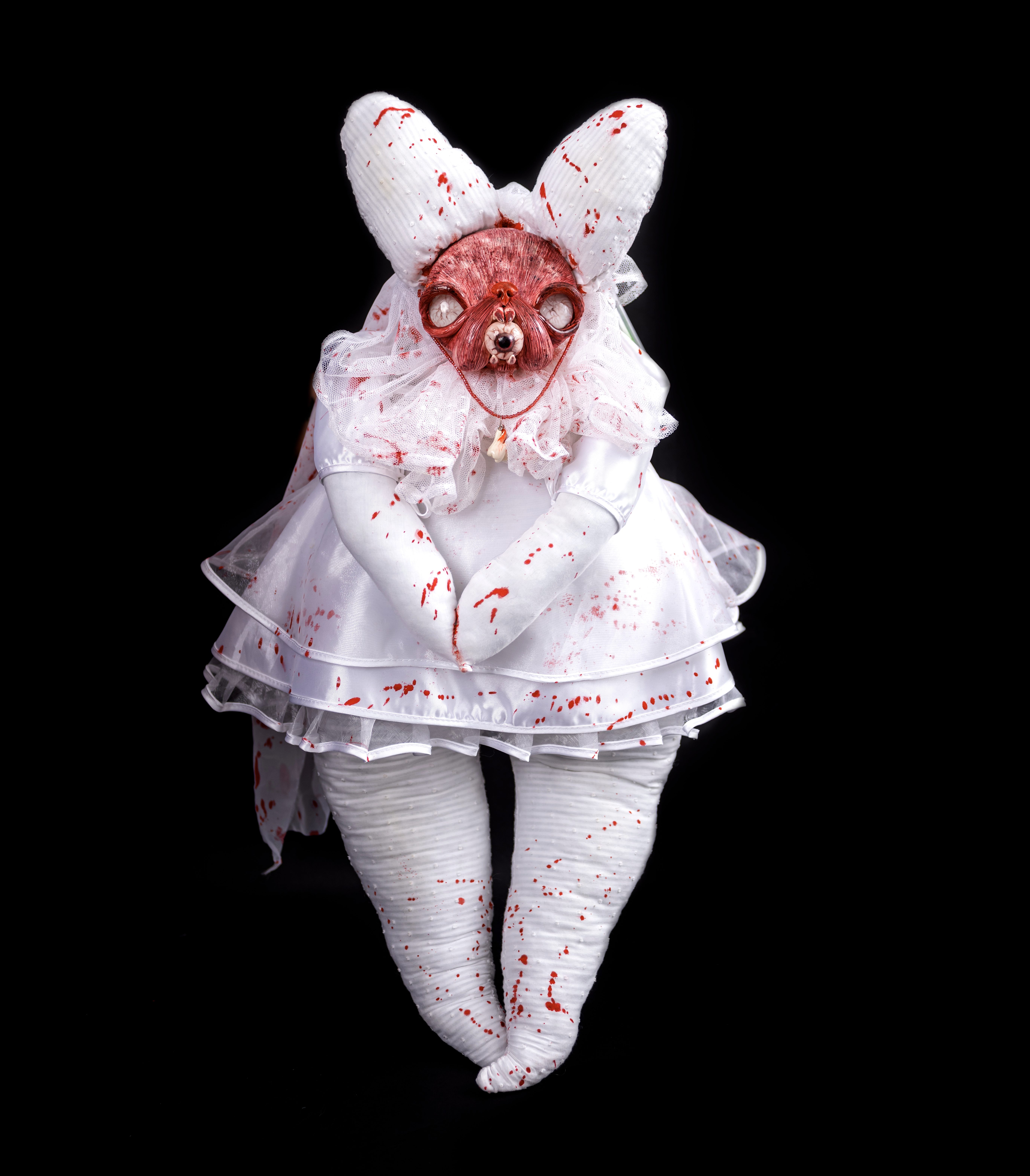 Oddlum art doll Trisheen view 3 — handmade collectible art doll